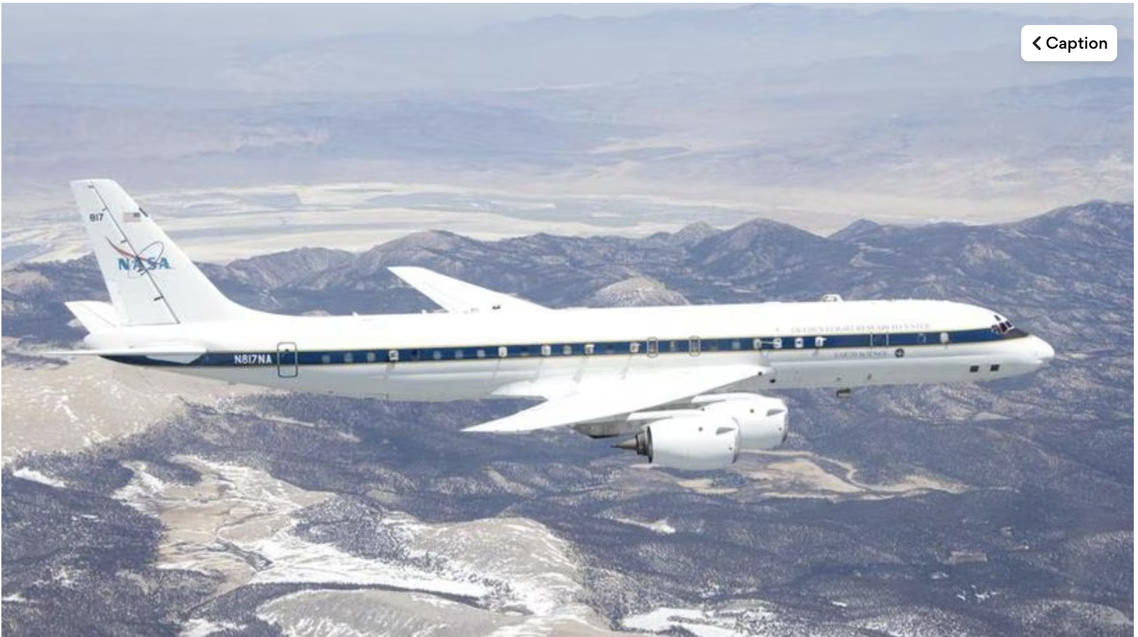 NASA DC-8, 'world's largest flying lab,' lands at Wright-Patterson